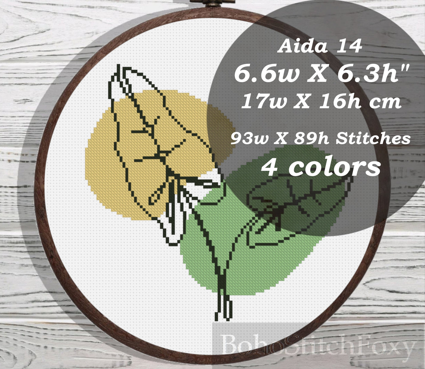 Alocasia cross stitch pattern
