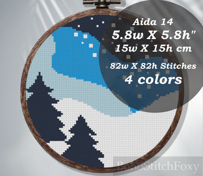 Abstract bono winter cross stitch pattern