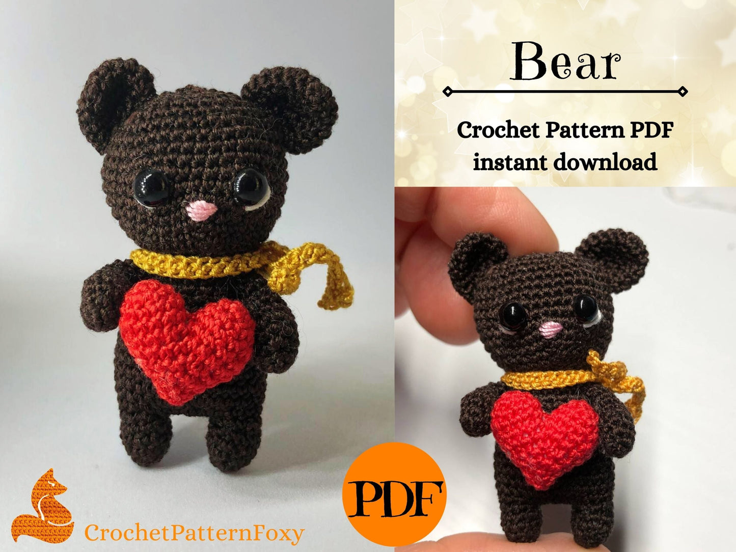 Bear Amigurumi Crochet Pattern PDF