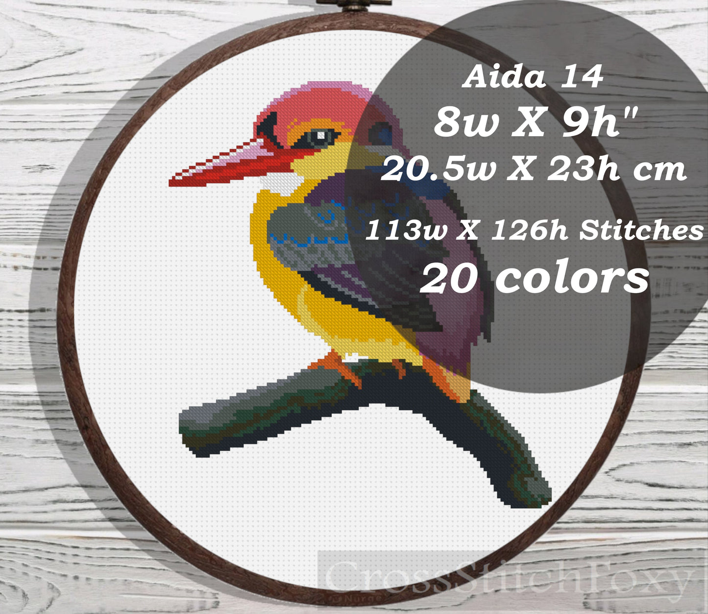 Bird cross stitch pattern