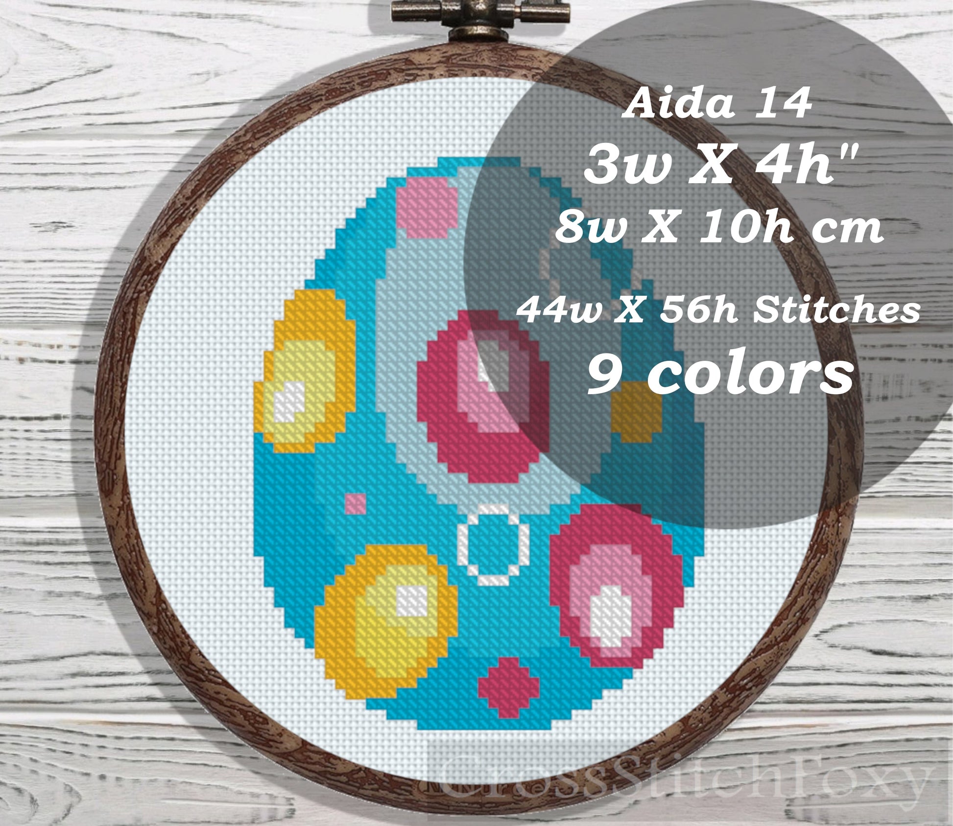 Blue Easter Egg cross stitch pattern