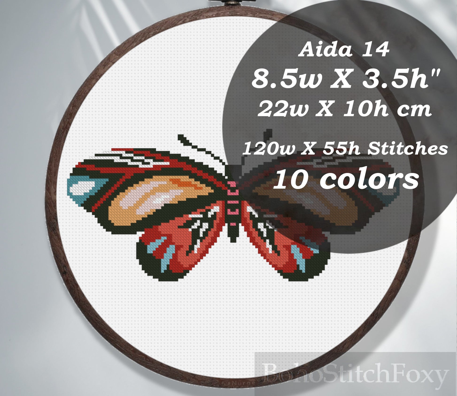 Butterfly cross stitch pattern