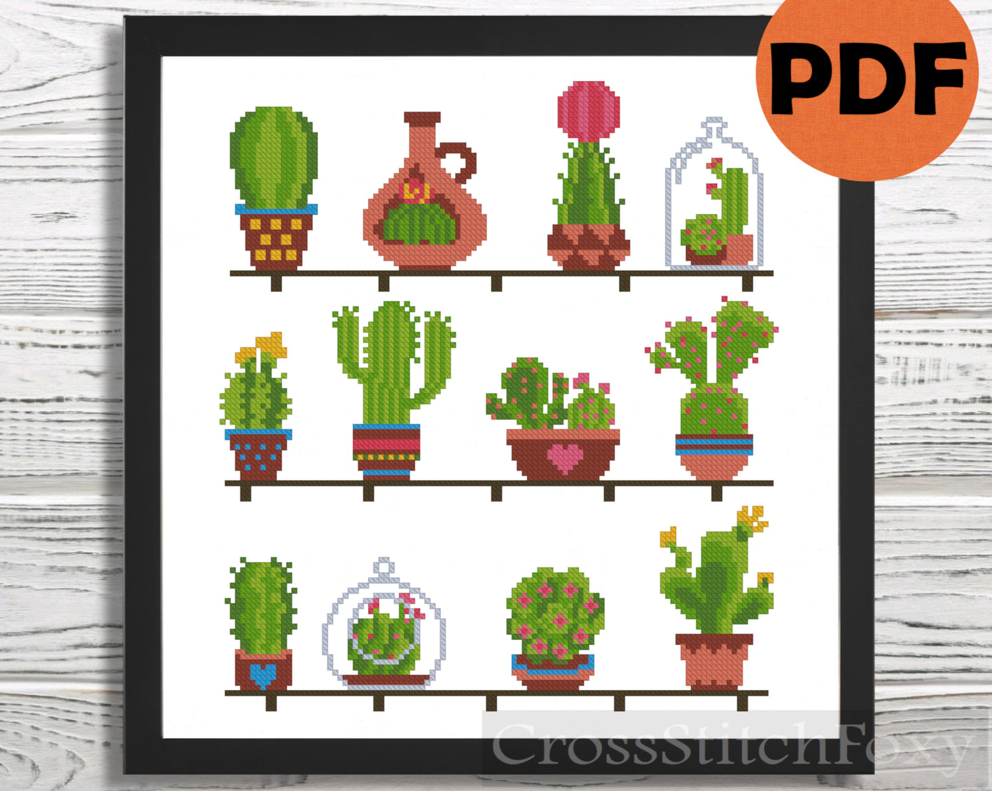 Cactus cross stitch pattern – Cross Stitch Foxy cactus-cross-stitch-pattern-cross-stitch-foxy