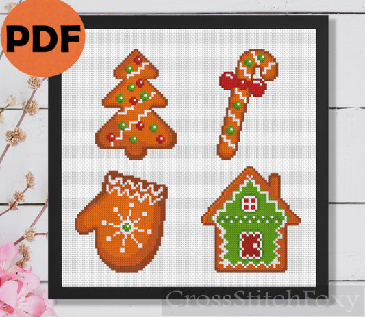 Christmas Gingerbread Cross Stitch Pattern