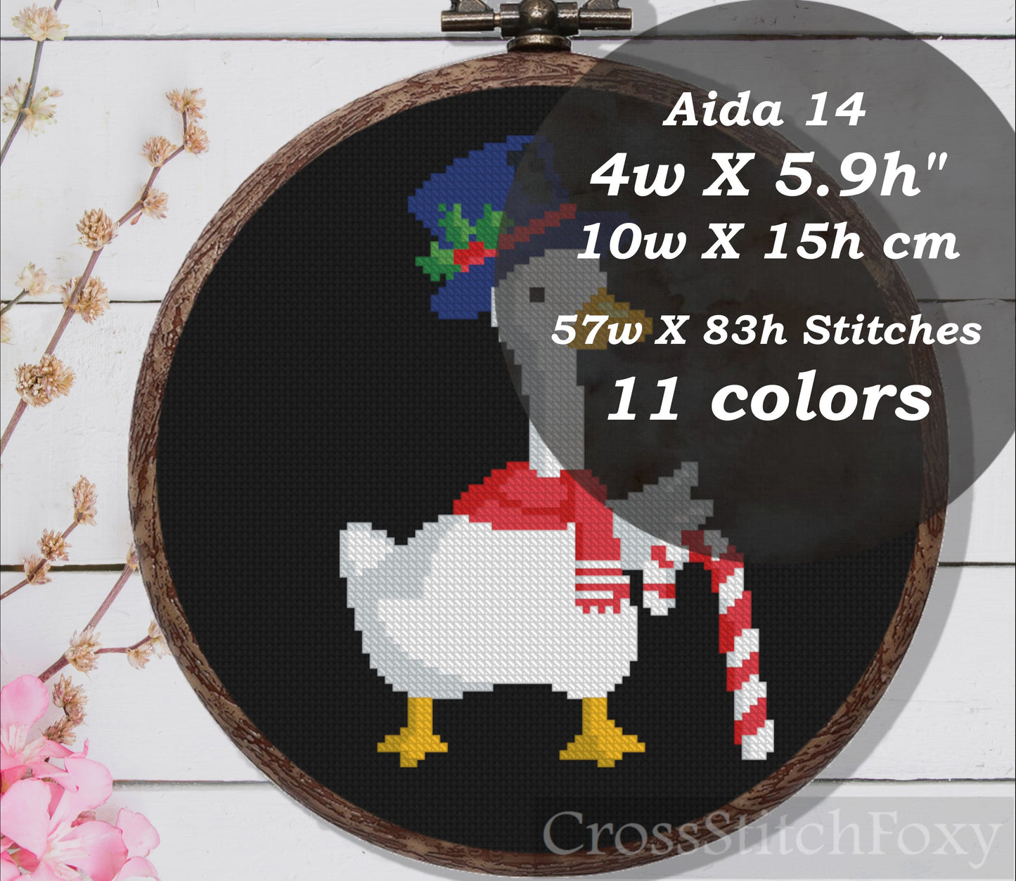 Christmas Goose Cross Stitch Pattern