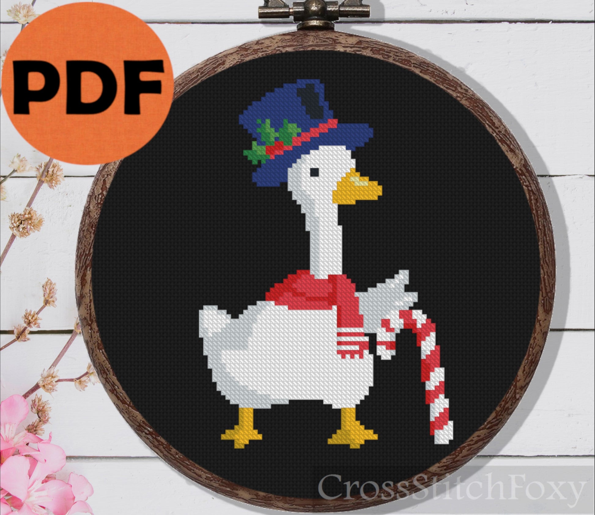 Christmas Goose Cross Stitch Pattern
