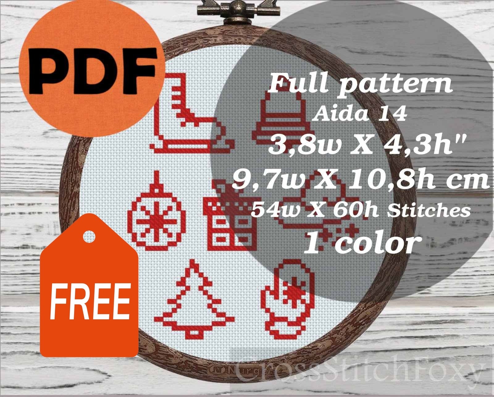 Christmas Mini cross stitch pattern FREE