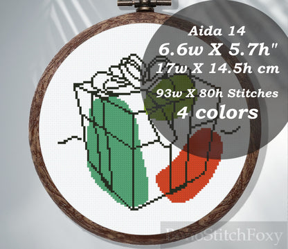 Christmas gift cross stitch pattern