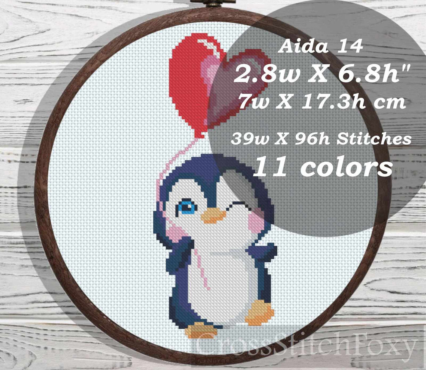 Cute Penguin cross stitch pattern