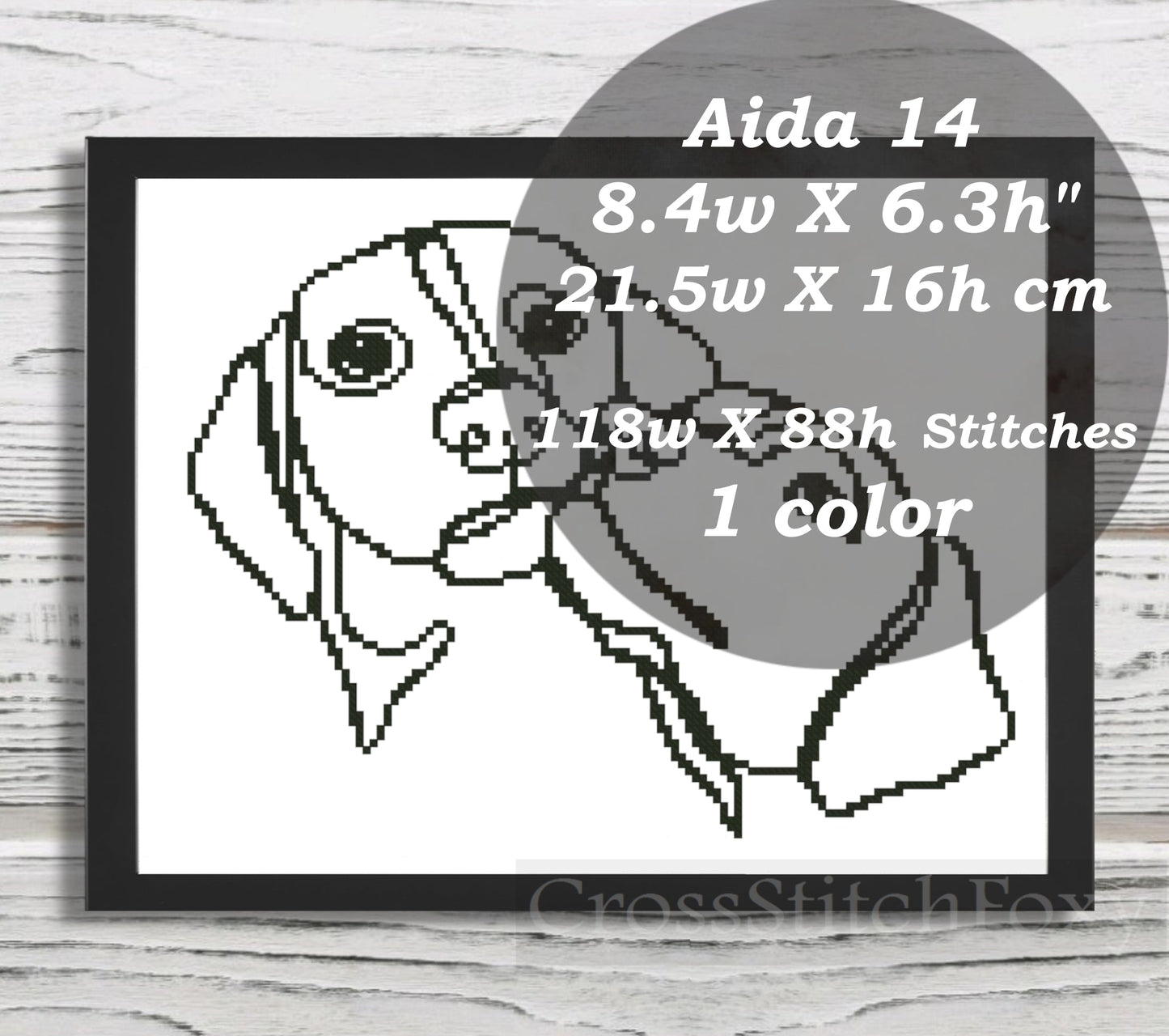 Dogs Line Art cross stitch pattern