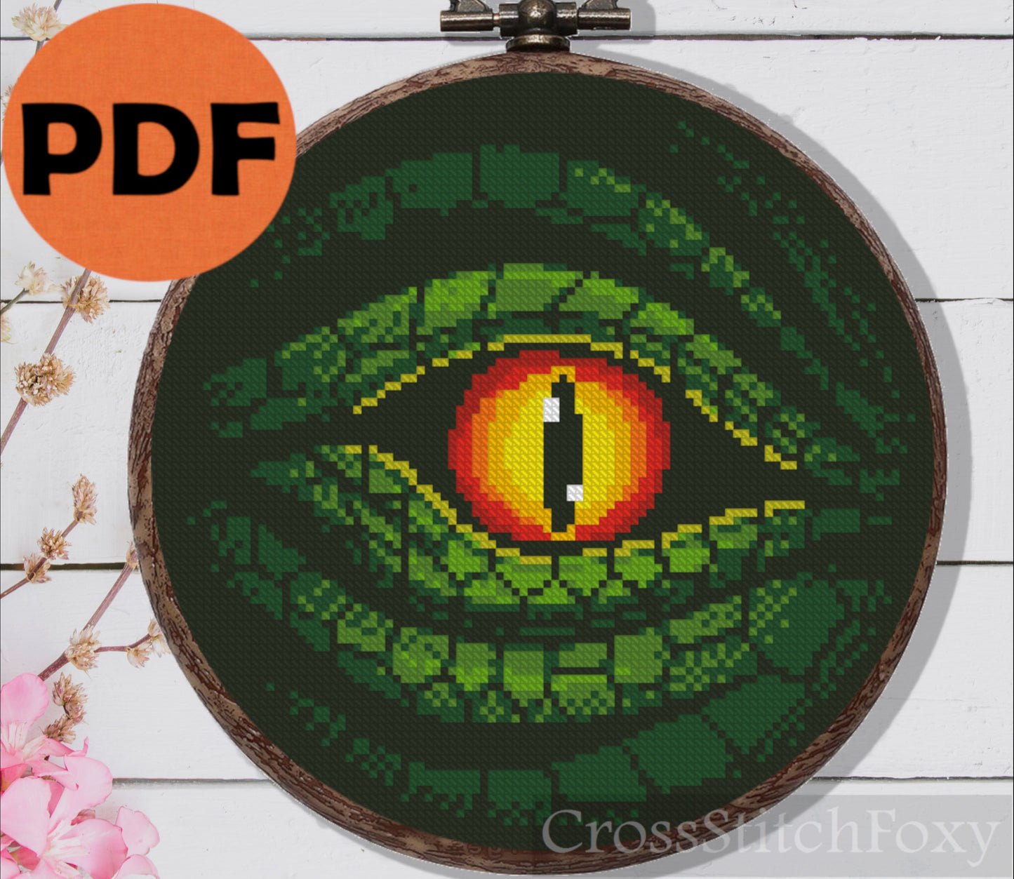 Dragon Eye cross stitch pattern