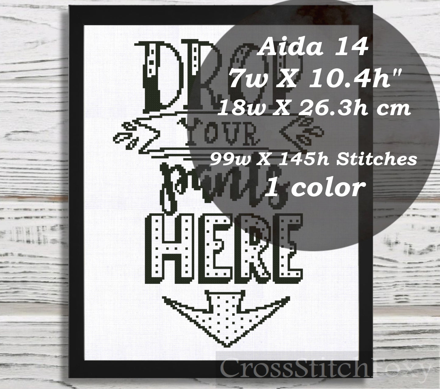 Drop Your Pants Here cross stitch pattern
