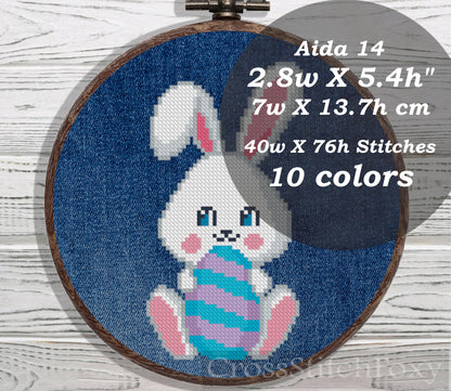 Easter Bunny cross stitch pattern