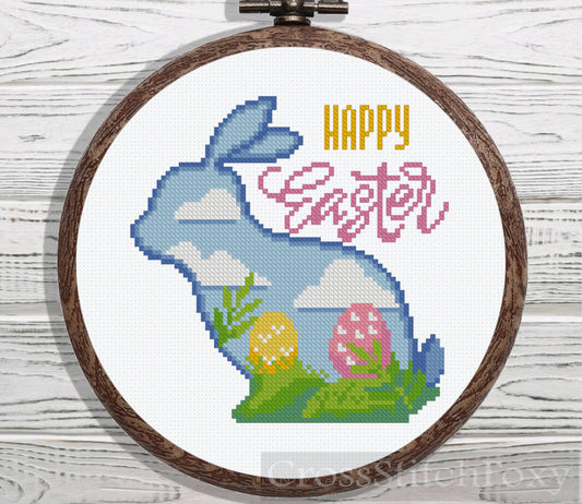 Easter Rabbit cross stitch pattern