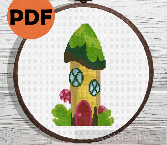 Fairy House cross stitch pattern