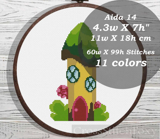 Fairy House cross stitch pattern