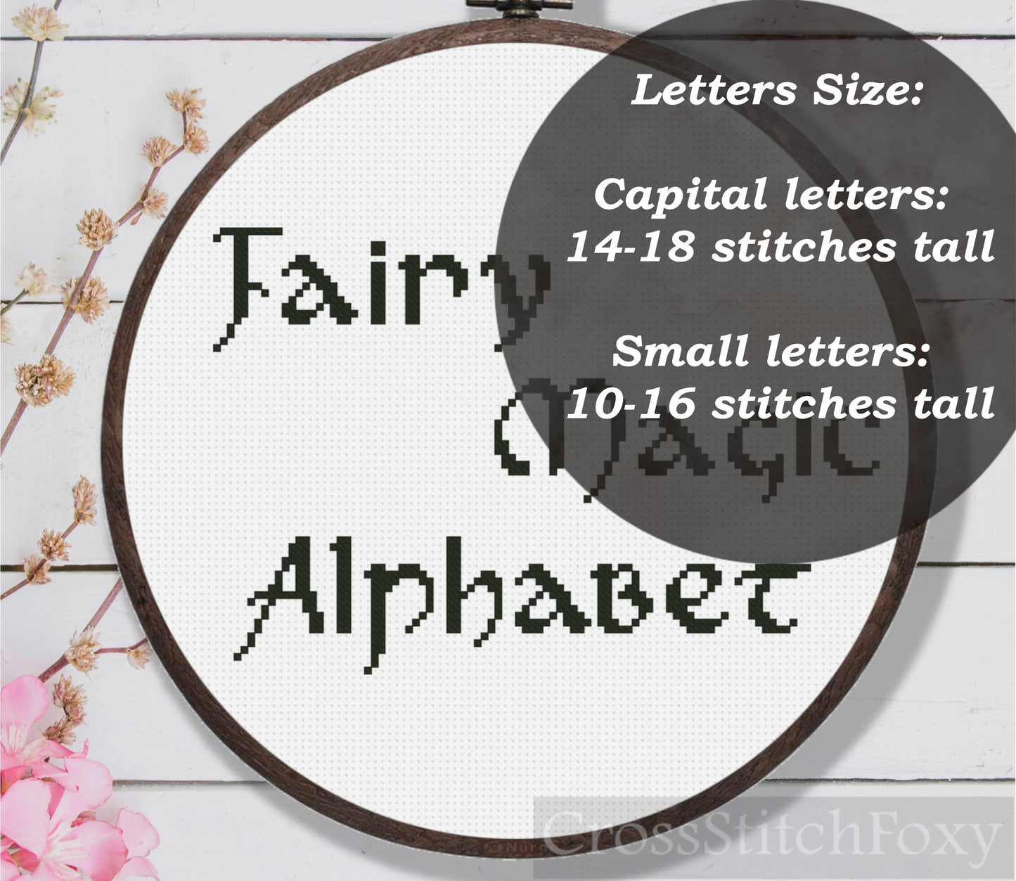 Fairy Magic Alphabet Cross Stitch Pattern