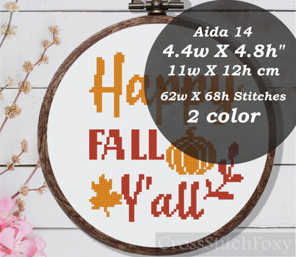 Fall Funny Quotes Set Cross Stitch Patterns