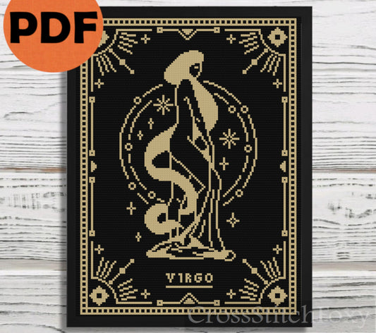 Female Zodiac Virgo Sign cross stitch pattern