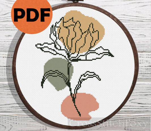 Flower cross stitch pattern