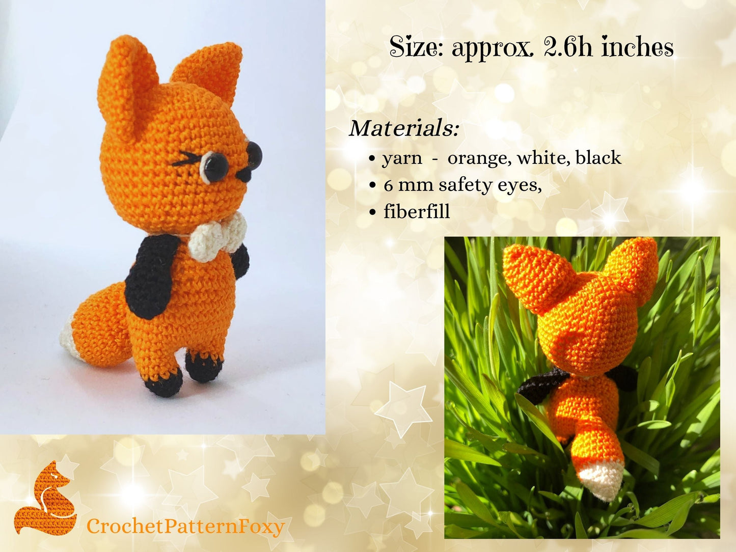 Fox Amigurumi Crochet Pattern PDF