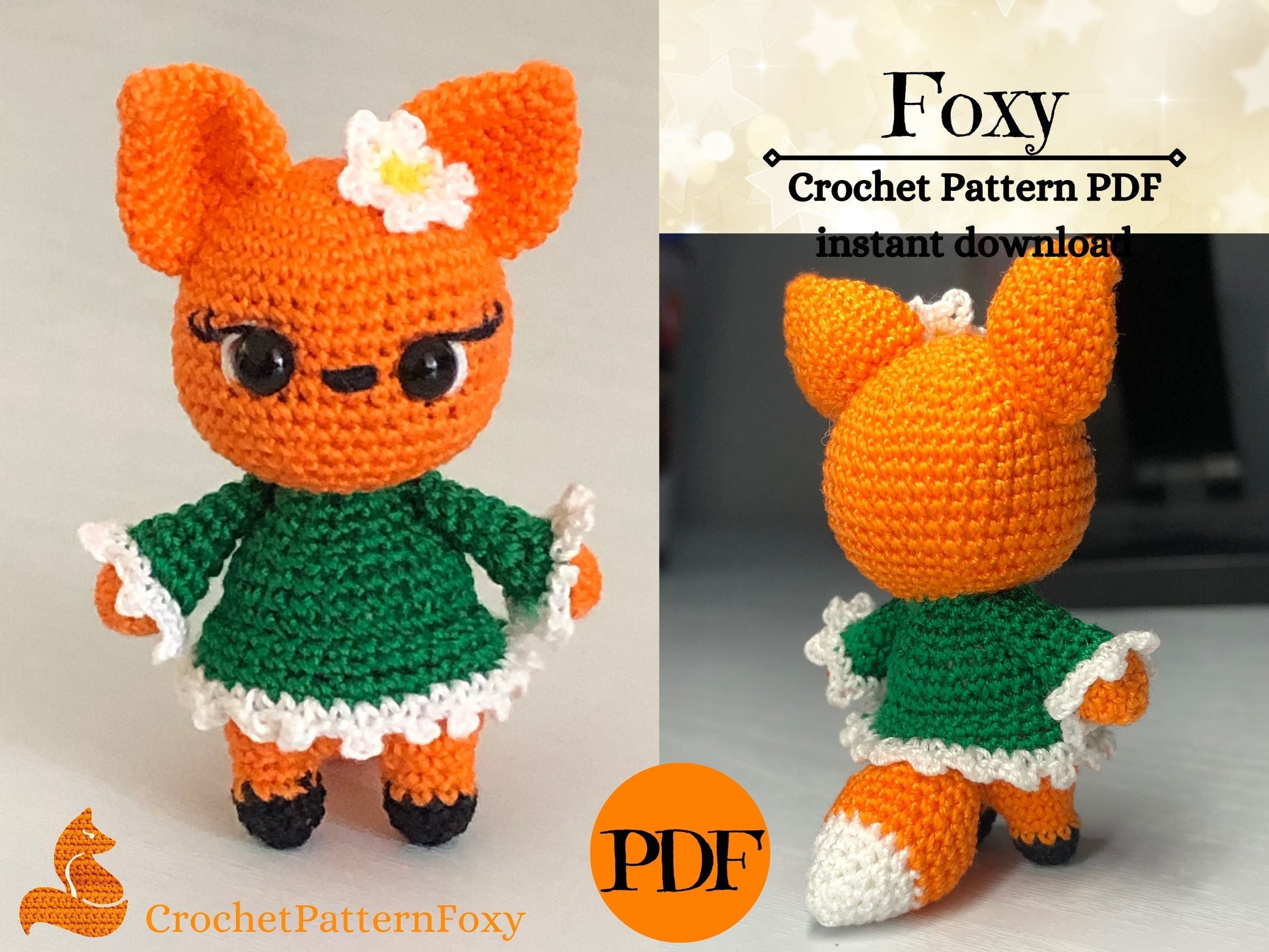Foxy Amigurumi Crochet Pattern PDF