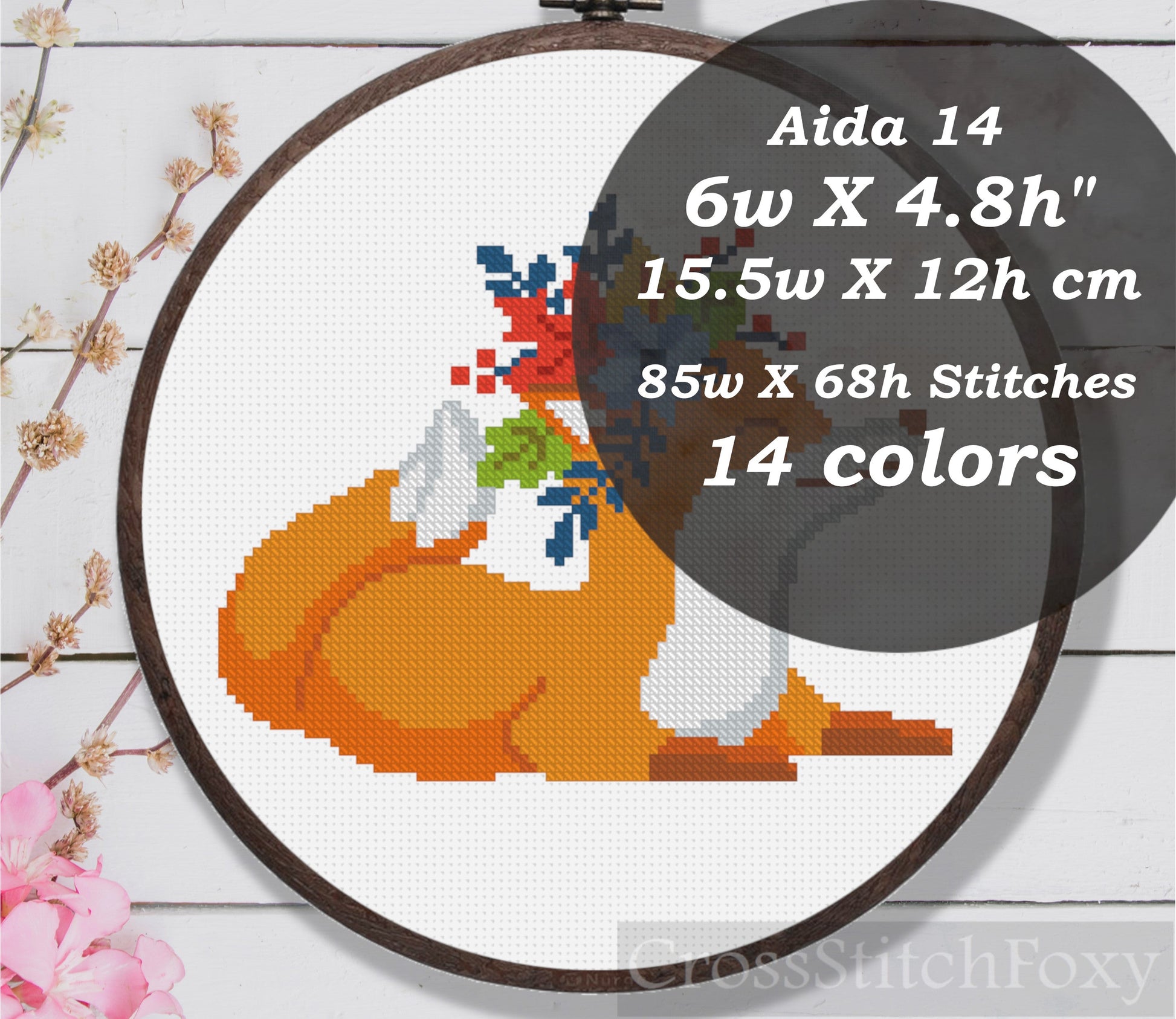 Foxy Cross Stitch Pattern PDF