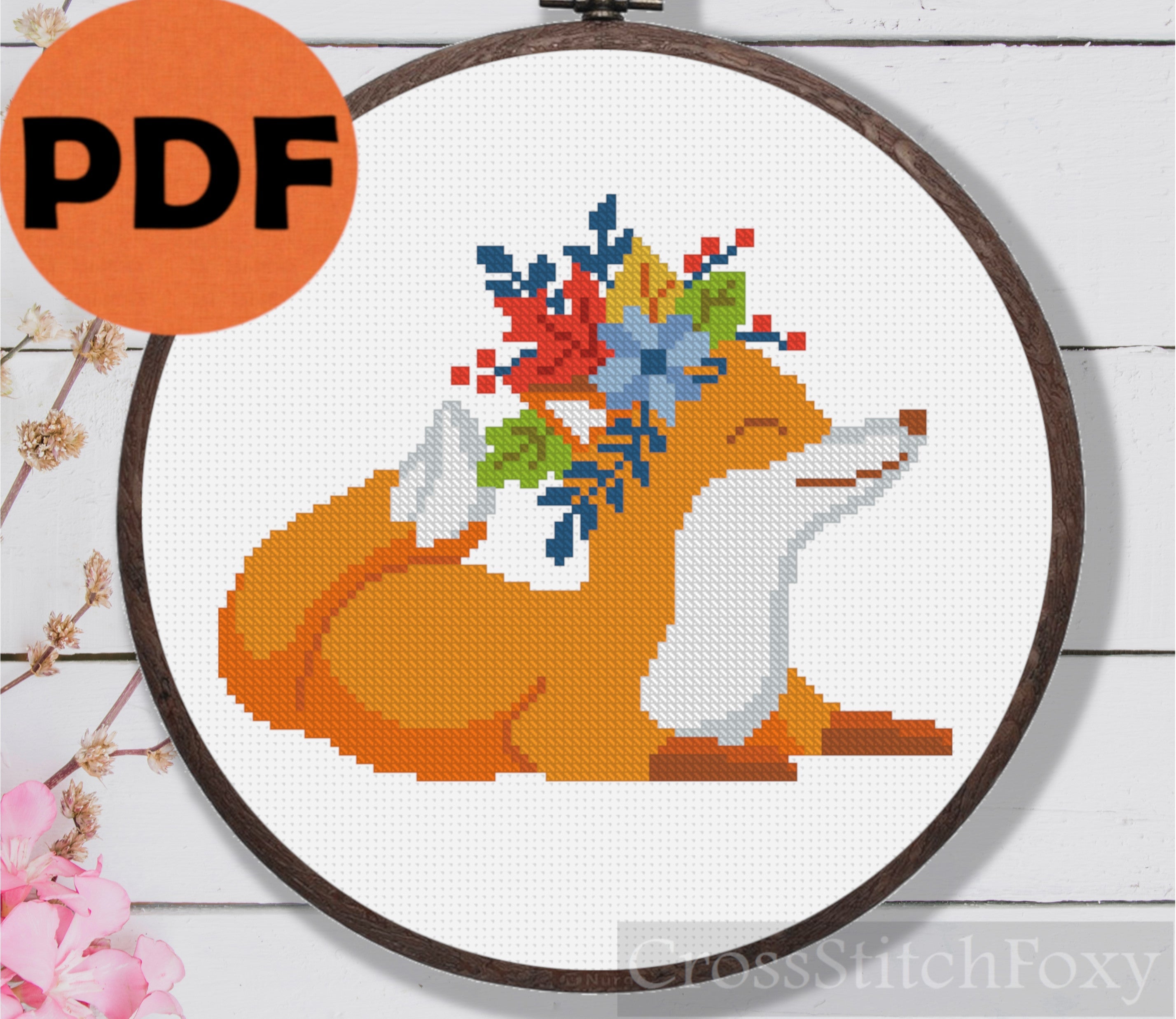Foxy Cross Stitch Pattern PDF – Cross Stitch Foxy