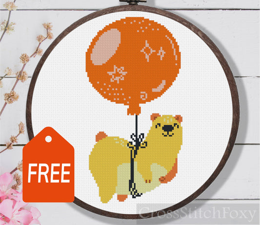 Funny Bear Cross Stitch Pattern FREE
