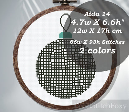 Geometric Christmas balls cross stitch patterns