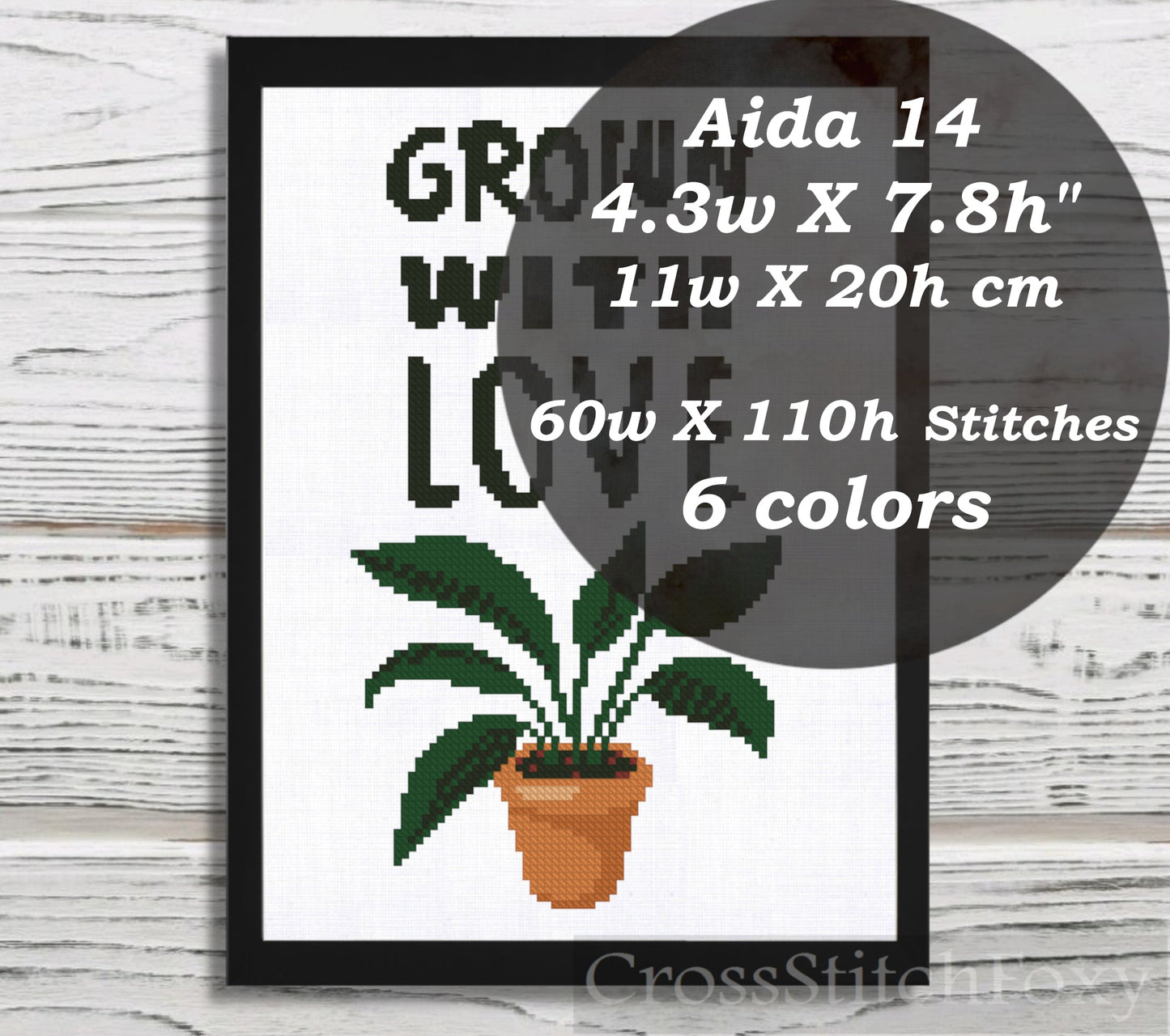 Grown With Love cross stitch pattern
