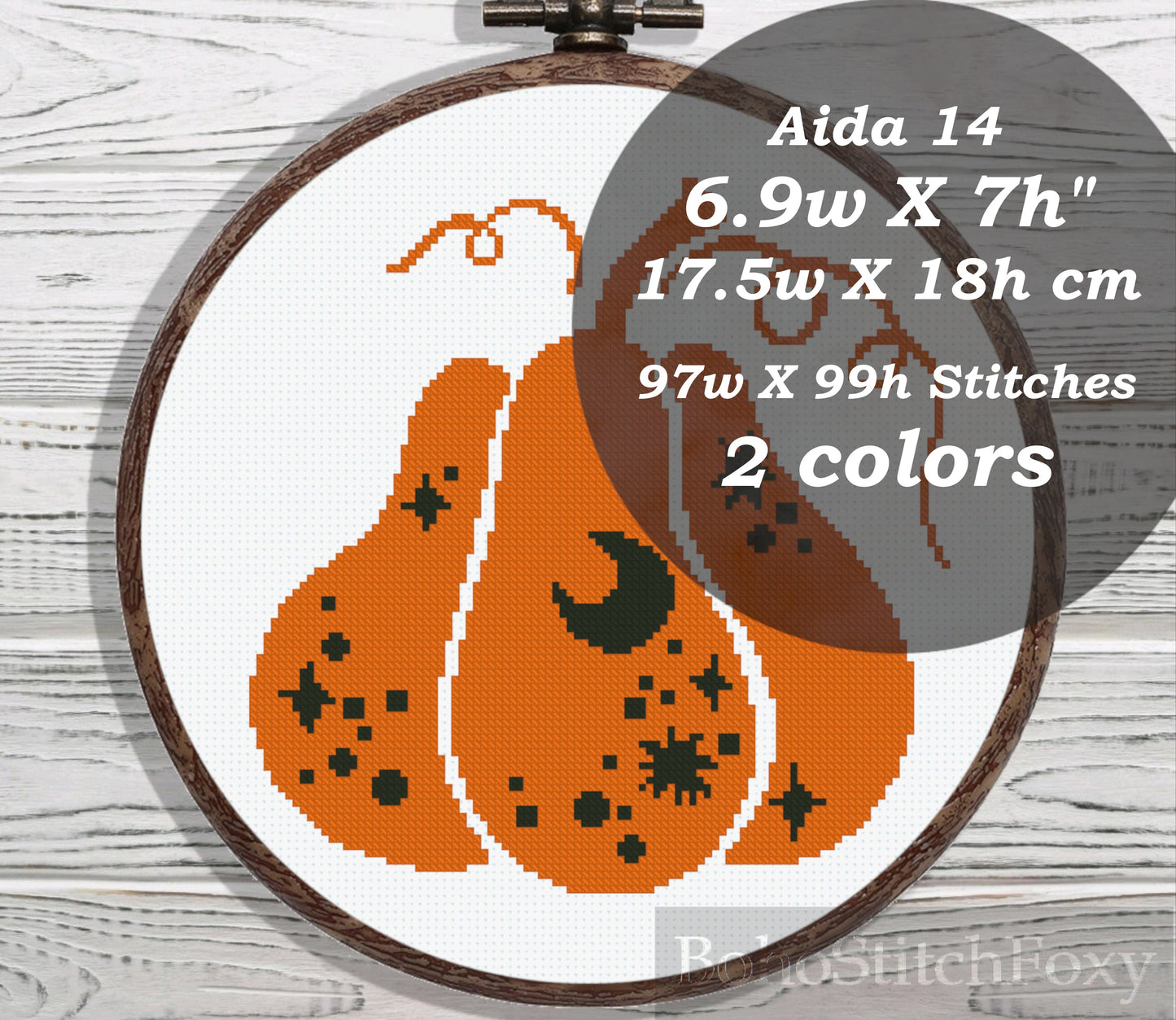 Halloween Pumpkin cross stitch pattern