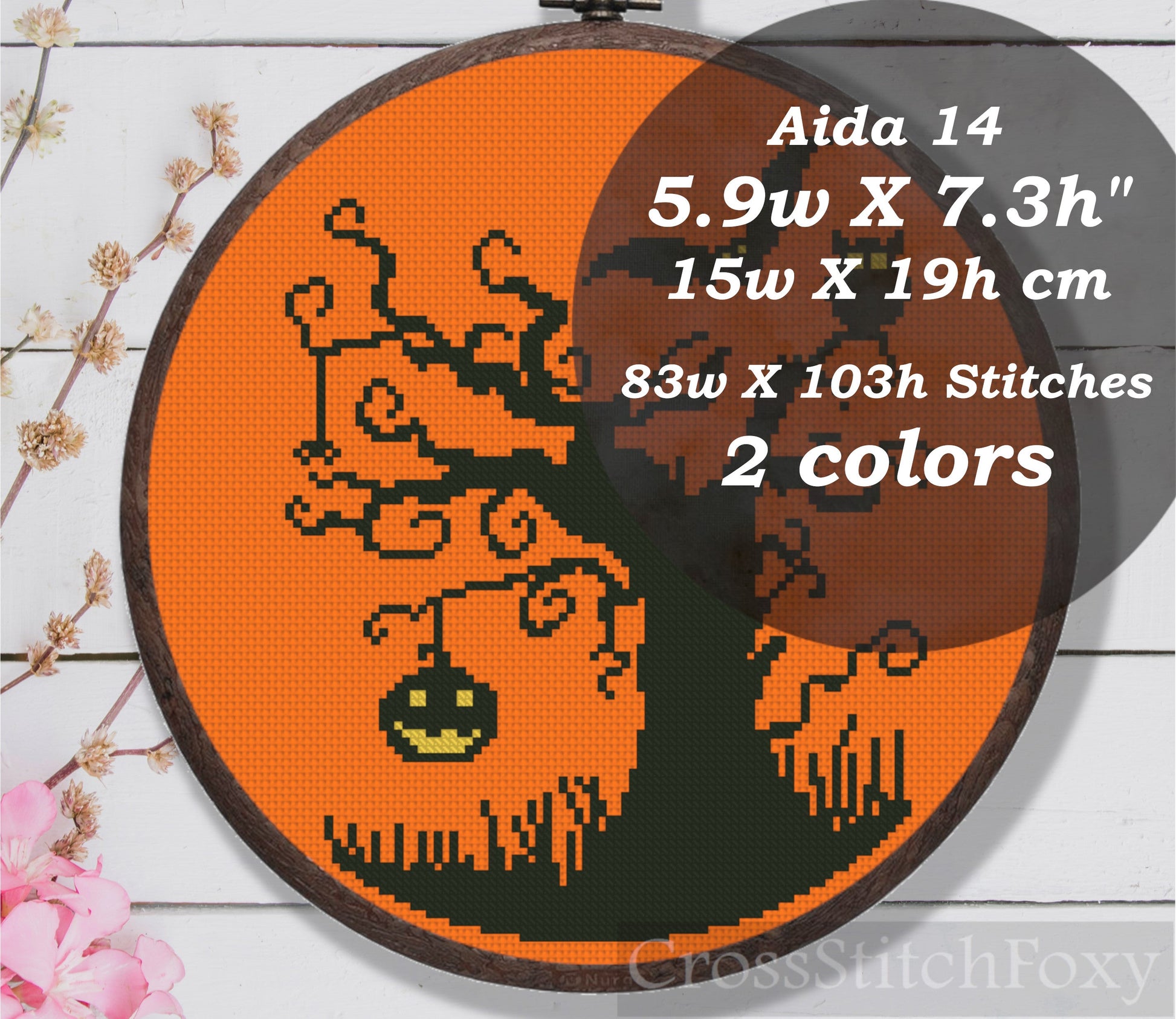Halloween cross stitch pattern
