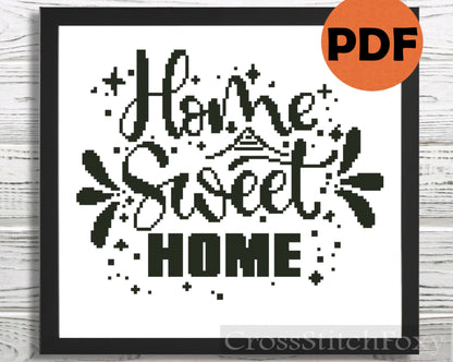 Home Sweet Home cross stitch pattern
