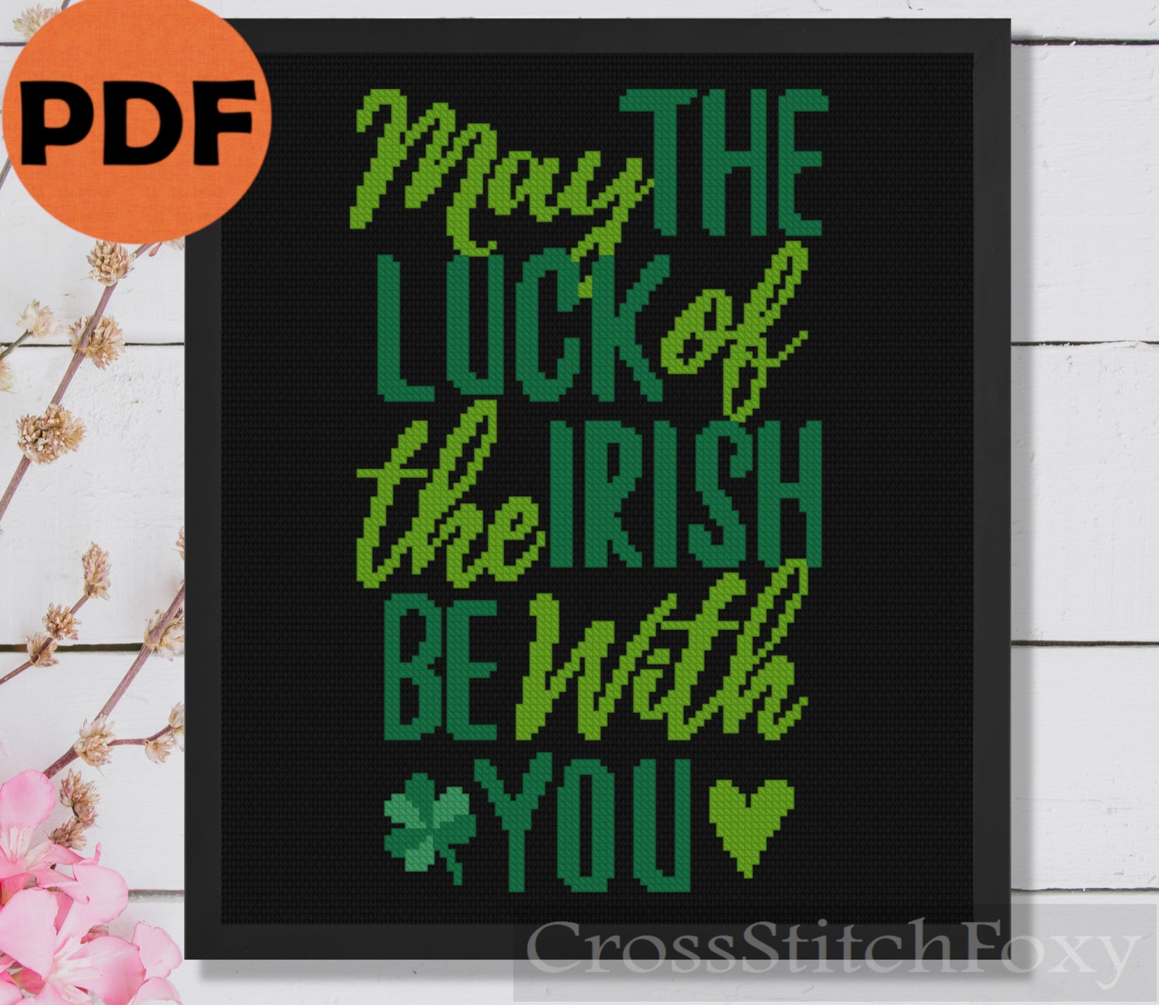 Irish blessing cross stitch pattern Cross Stitch Foxy
