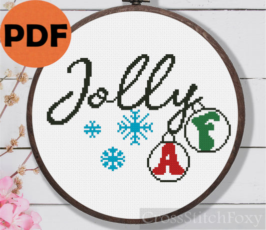 Jolly AF Cross Stitch Pattern