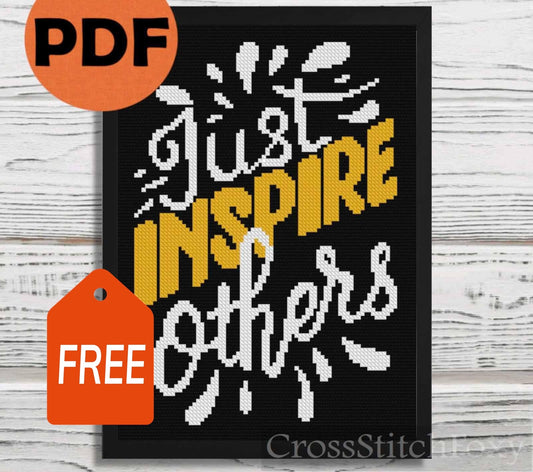 Just Inspire Others cross stitch pattern FREE