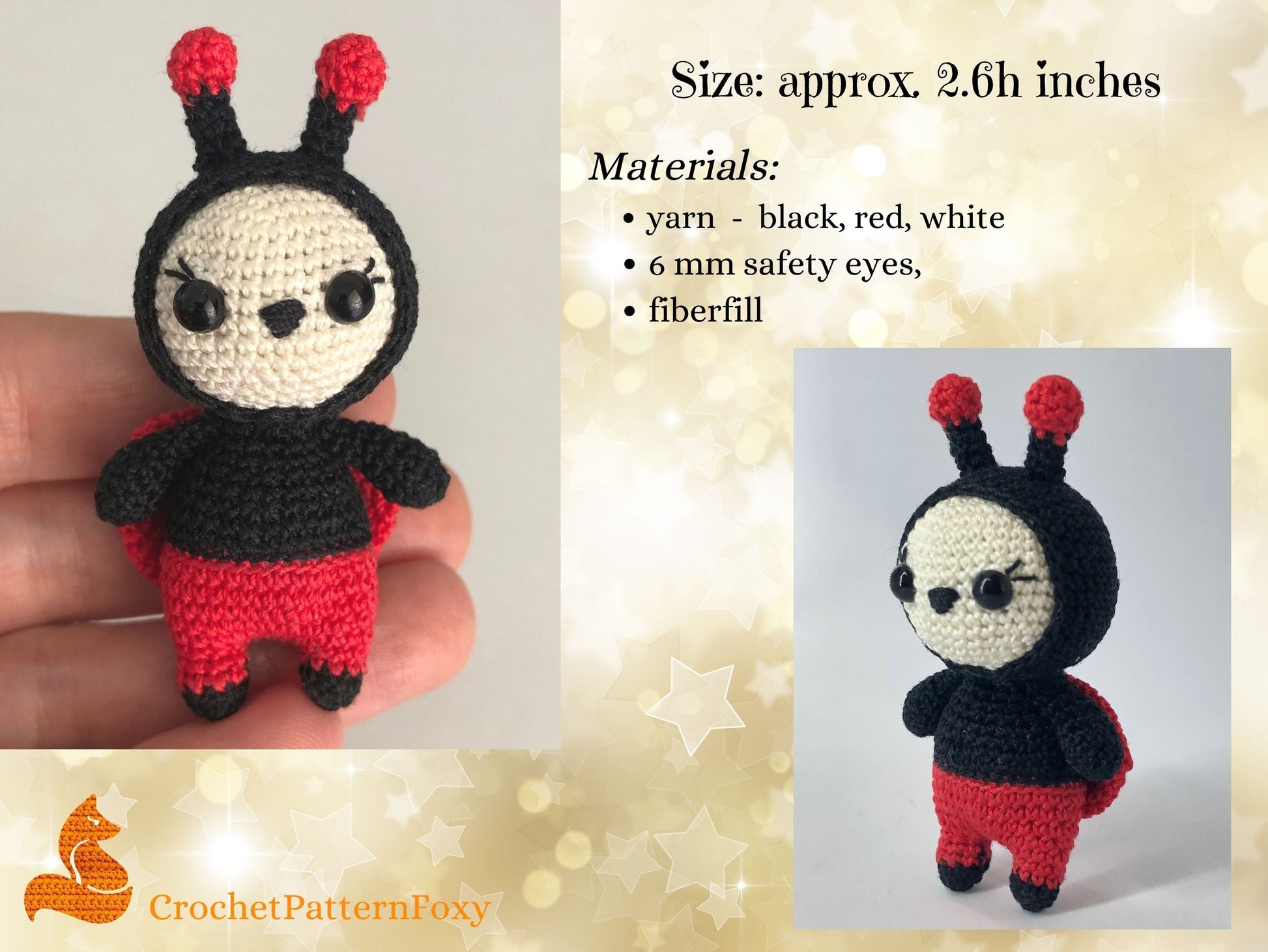 Ladybug Crochet Pattern PDF