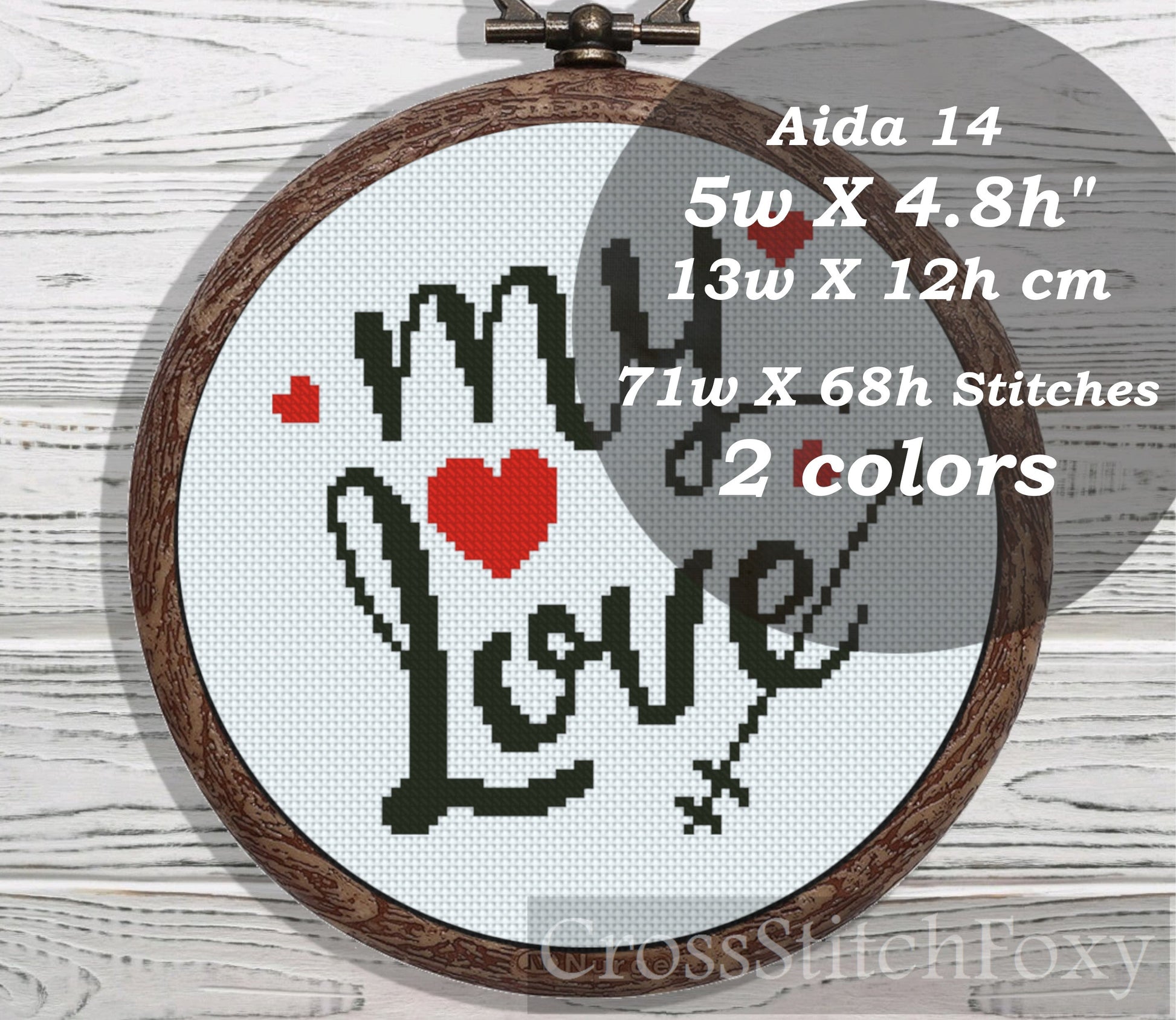 My Love cross stitch pattern