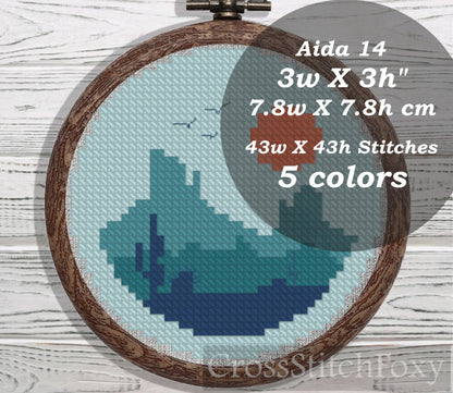Mini Landscape cross stitch pattern
