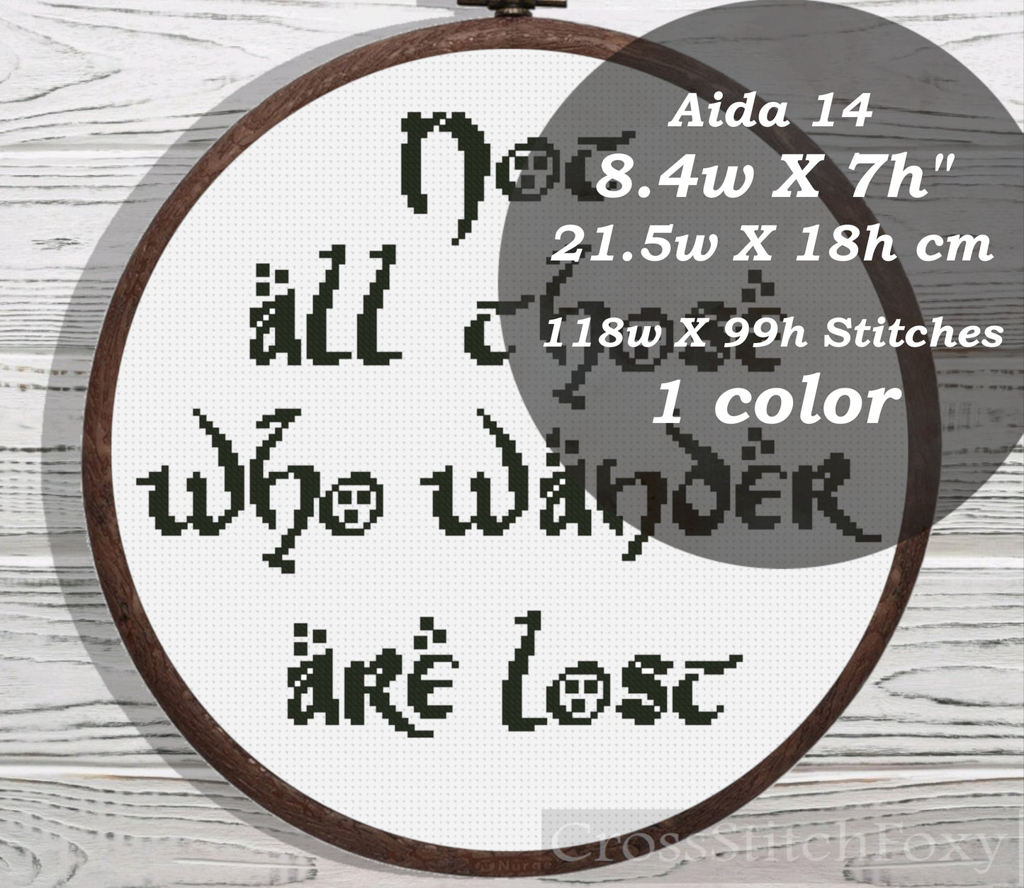 Not All Those Who Wander Are Lost cross stitch pattern