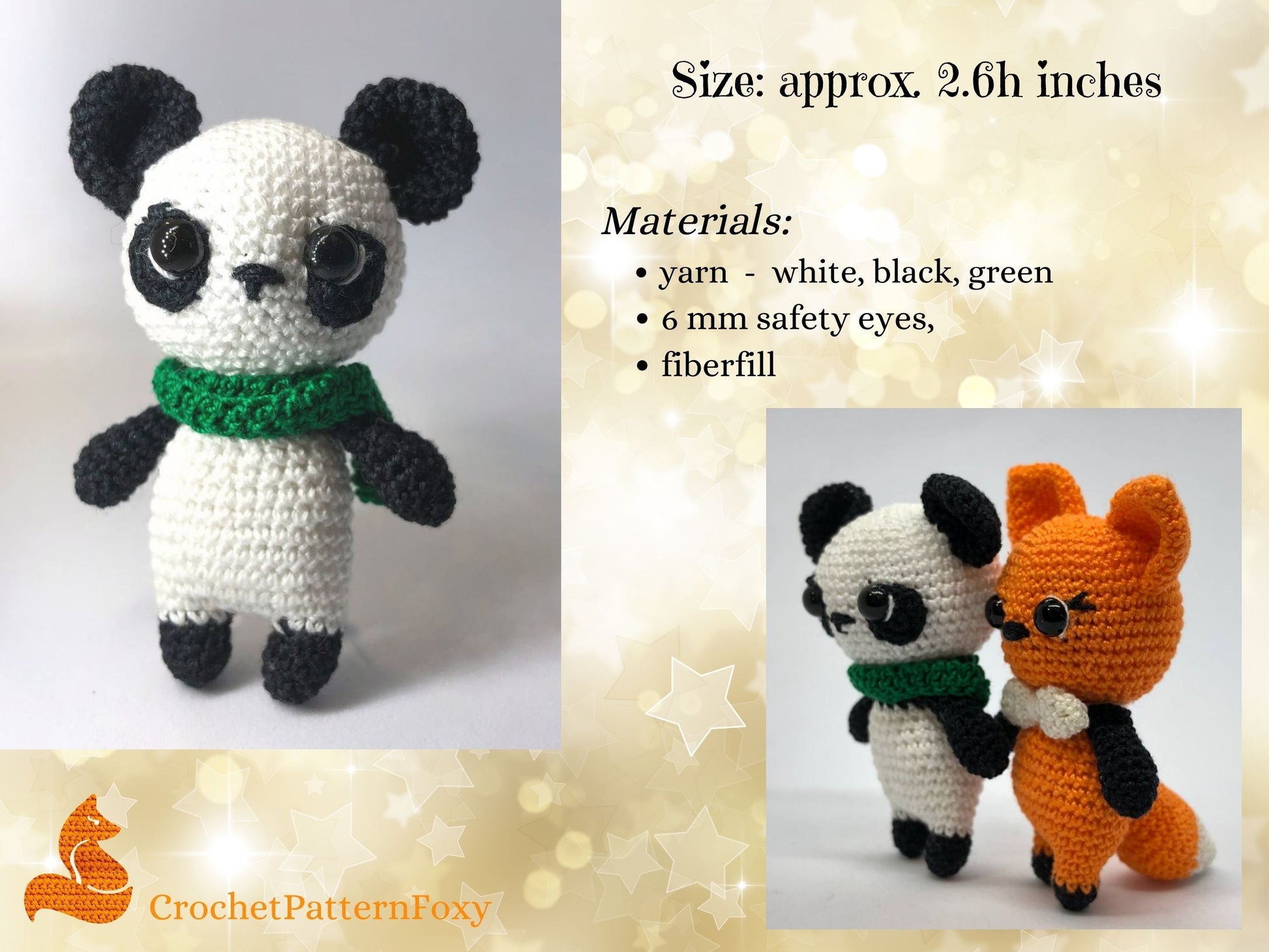Panda Amigurumi Crochet Pattern PDF