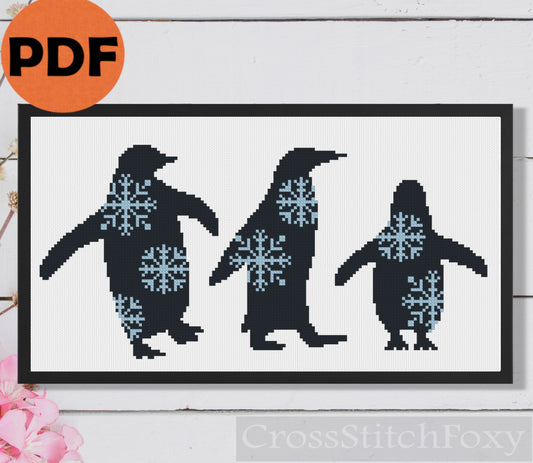 Penguin Family Cross Stitch Patterns