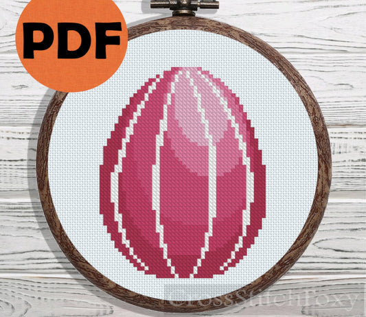 Red Easter Egg cross stitch pattern