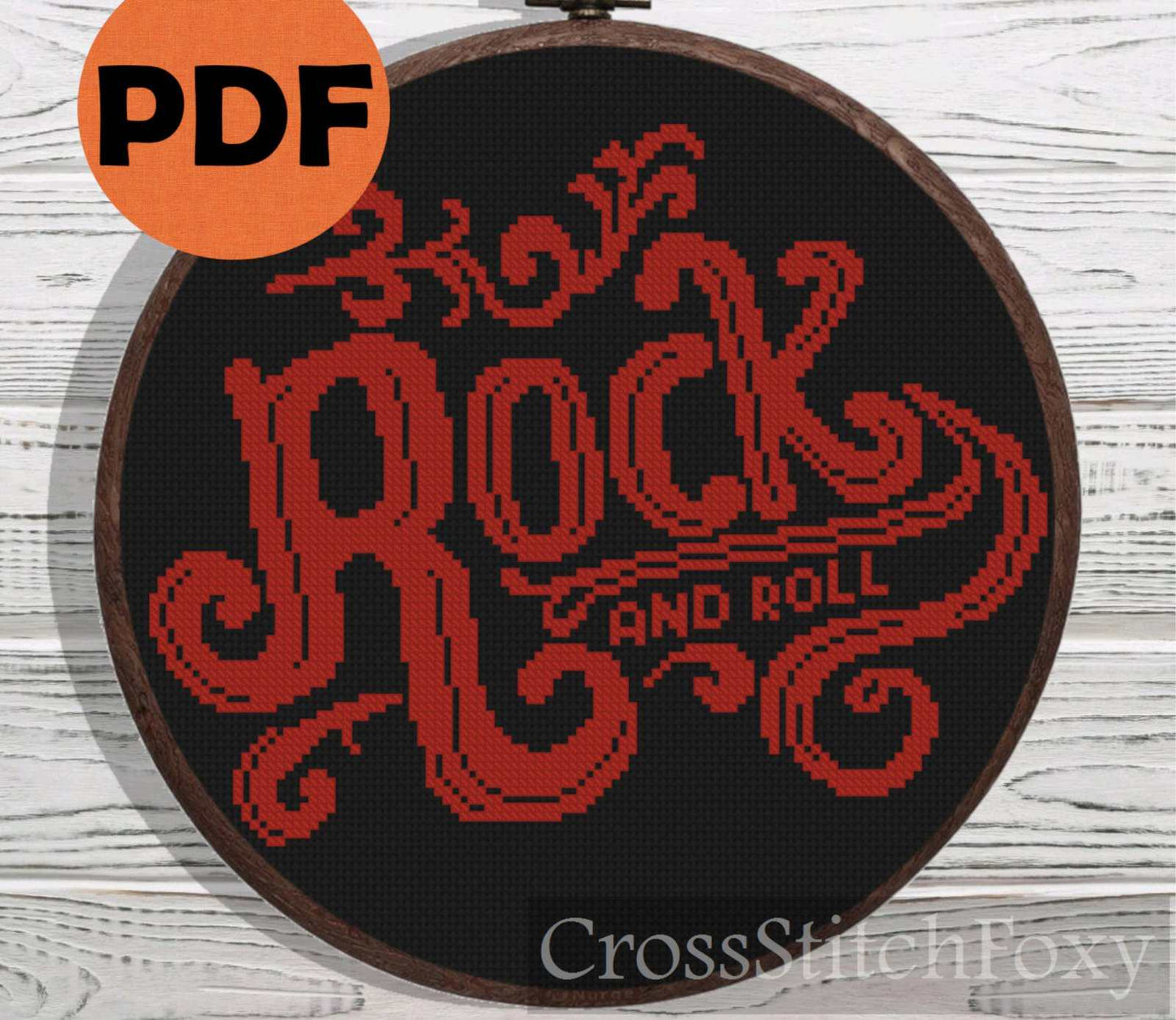 Rock n Roll cross stitch pattern