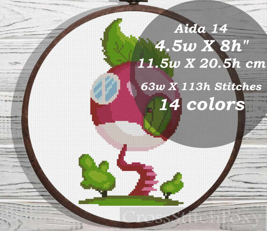 Round Fairy House cross stitch pattern