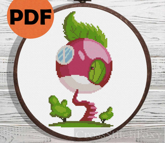 Round Fairy House cross stitch pattern