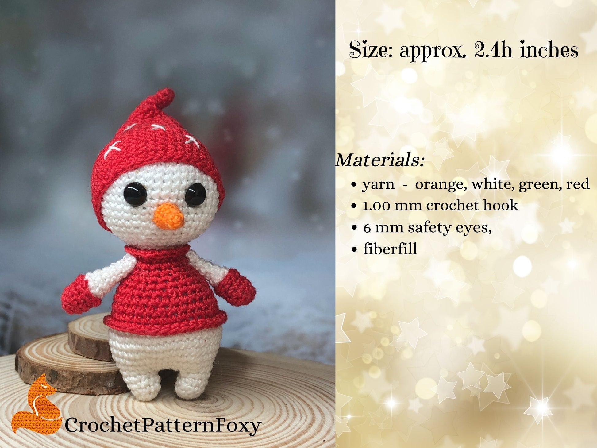 Snowman Crochet Pattern Amigurumi