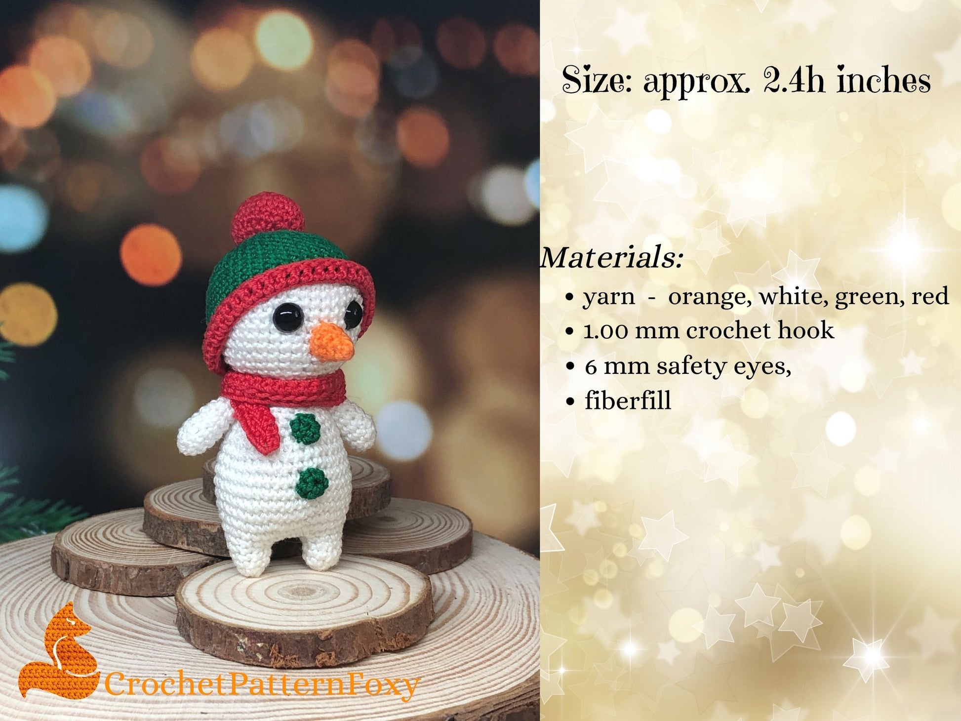 Snowman Crochet Pattern Amigurumi