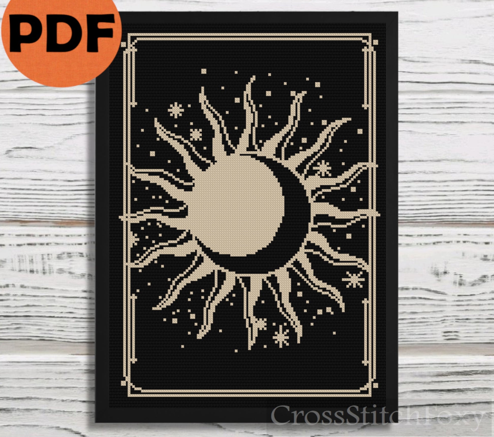Midnight Sun Book Cover Cross Stitch Pattern PDF 